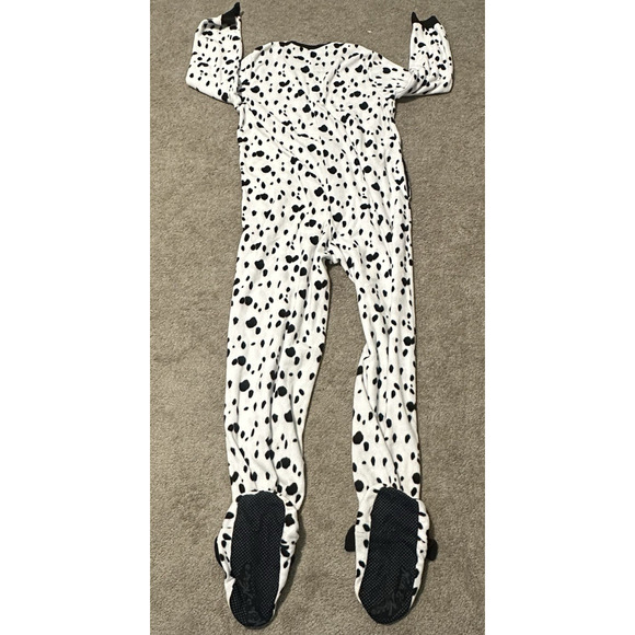 Nick & Nora Footed Footie Pajama PJ’s Fleece One Piece M Jumpsuit Dalmatian Dog - Picture 2 of 10